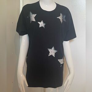 Red Valentino point d’esprit star cut out t-shirt